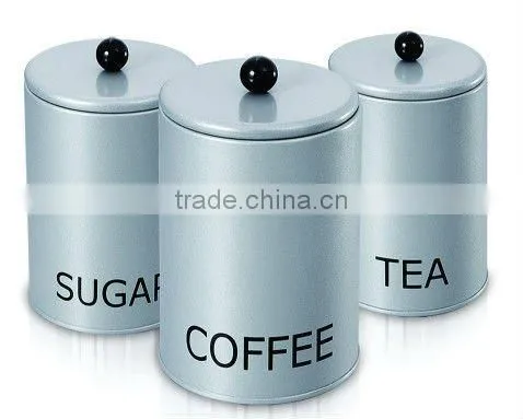 cylindrical colored sugar pot/Tea tin /coffee storage box