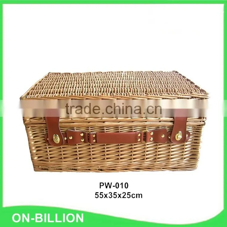 High quality wicker hamper empty christmas gift basket