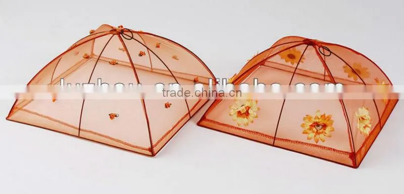 HIGH QUALITY folded food cover food umbrella with flower