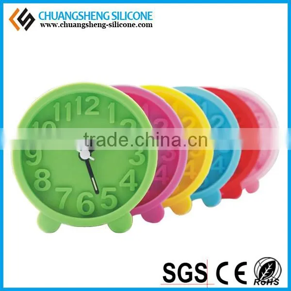 round silicone clock ,time clock, table clock