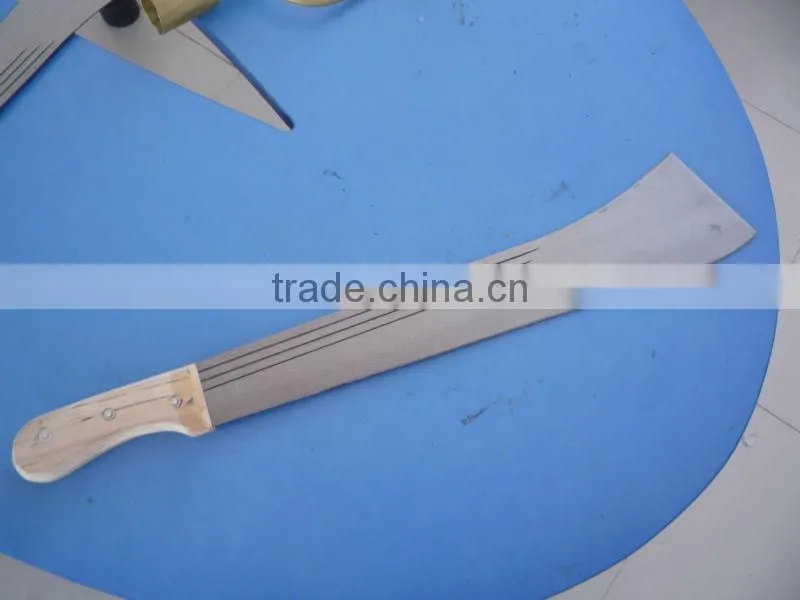 machete with wood handle
