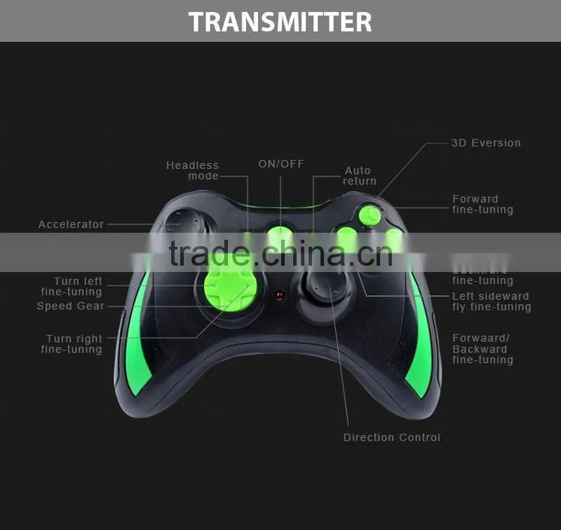 2.4G Small size 4CH RC Inverted flight Quadcopter with 6-axis gyroscope