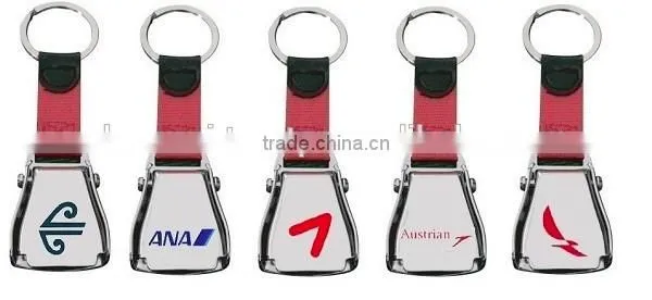 Custom Logo Mini Aircraft Buckle Seatbelt Keychain for Star Alliance Airlines Corporate Gift & Merchandise