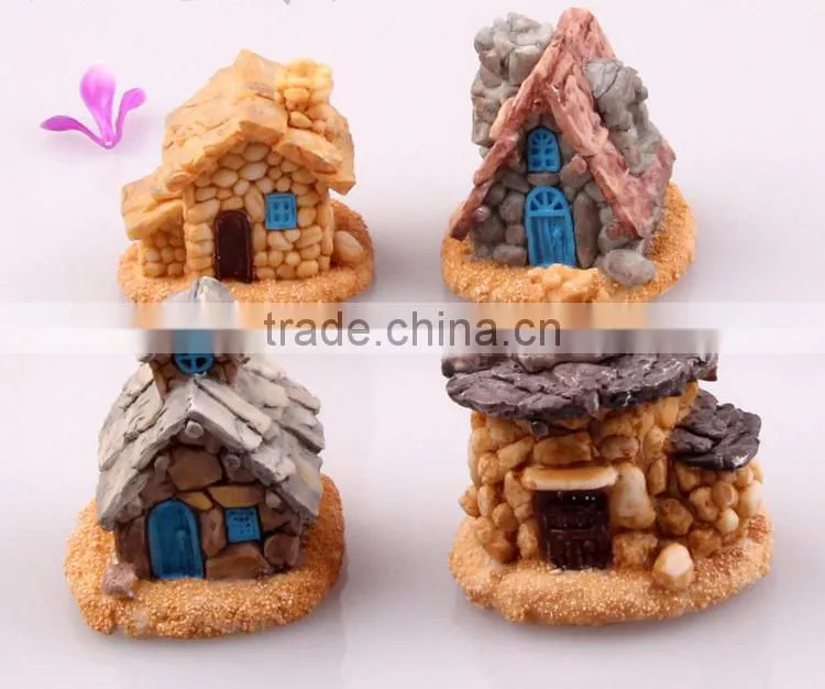 Mini CUTE fashional Resin decoration, ZAKKA Mini stone houses resin home background props