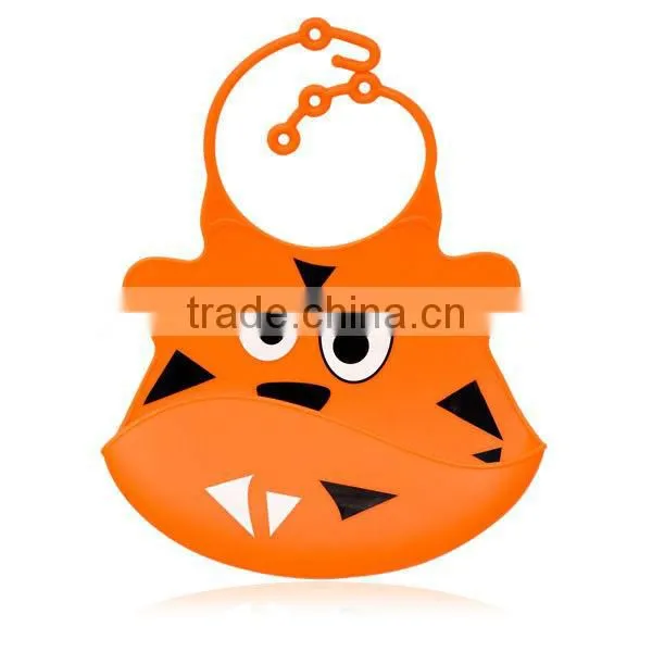 2013 The latest animal serie lovely silicone baby bib