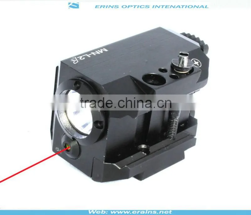 New compact tactical square red laser sight scope and strobe 200 lumen CREE Q5 LED light combo (FDA certified)