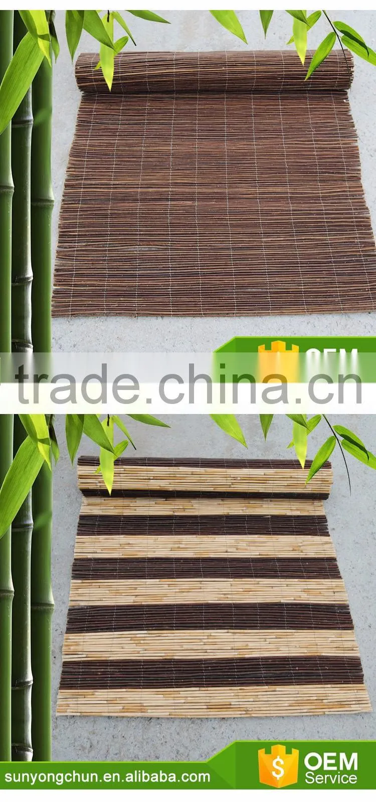 new designed natural black bamboo fence reed mat for planters