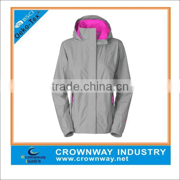ladys 2.5 layer full zipper lightweight windbreaker jacket