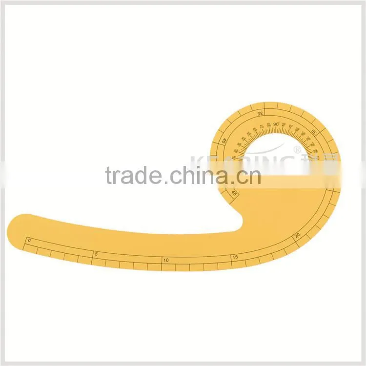 Kearing plastic 45cm FRENCH CURVE RULER / economical garment rulers with protractor # 6045B