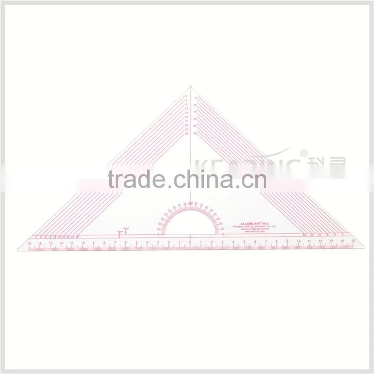 Kearing brand sandwich line for durability,triangle grader ruler,grading sewing grader ruler with protractor #T045