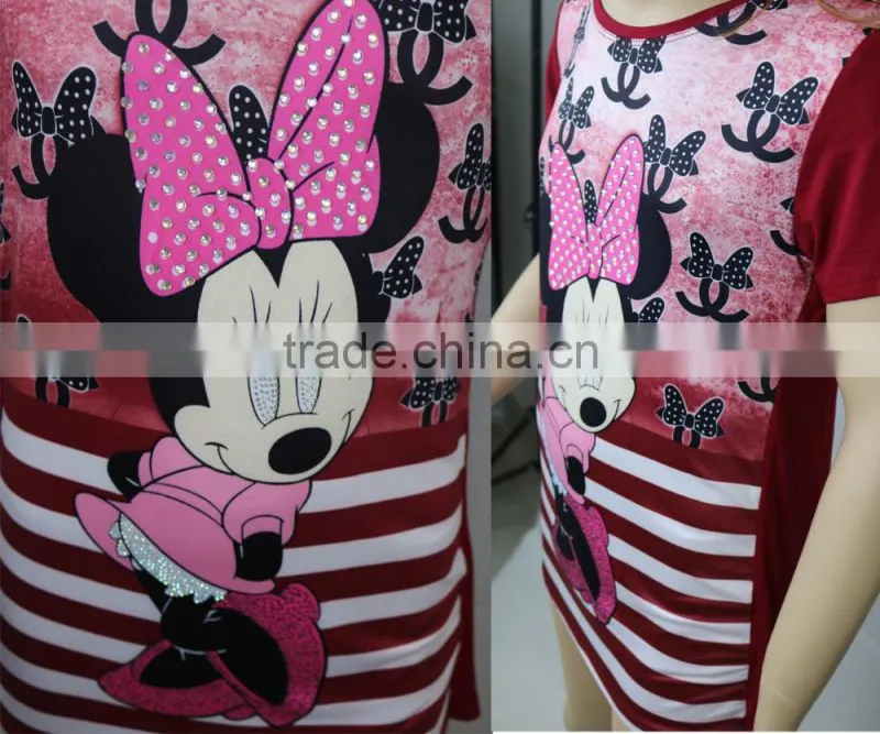 Fashion design Printing And Hot Drilling Milk Silk lady's blouse