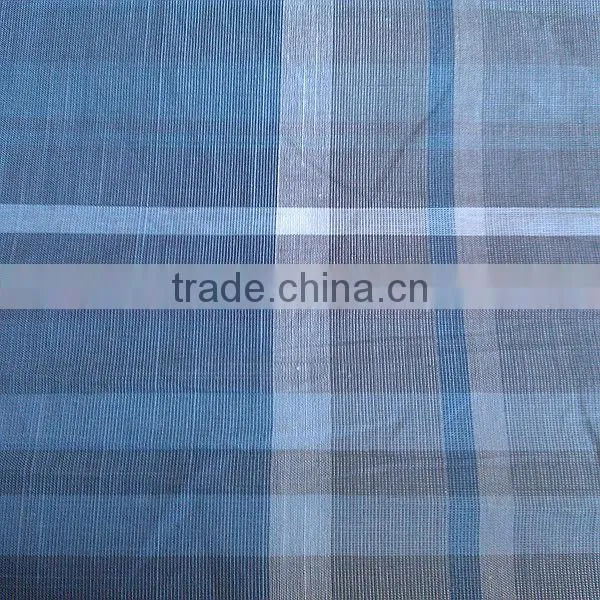 100%cotton yarn dyed slub checks fabric for ladies men's shirt
