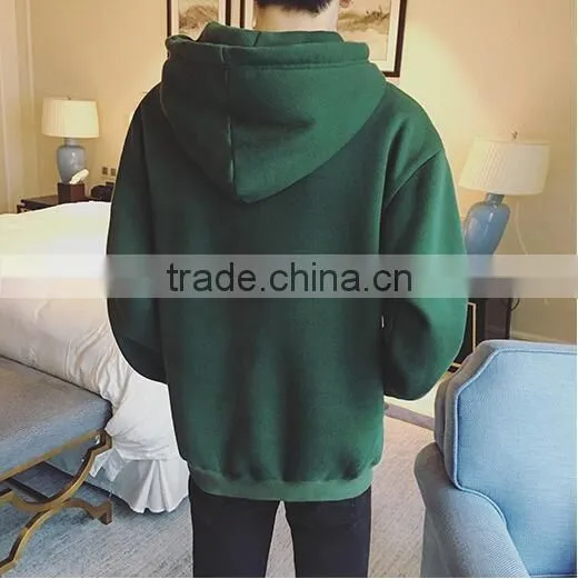 More letters han edition add wool embroidery hooded head set loose fleece jacket