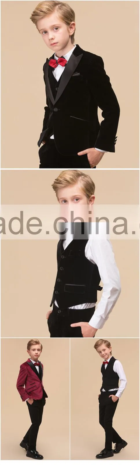 Slim fit boys clothes party wear suits for young adults