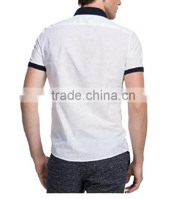 2017 new design custom slim fit short sleeve shirts