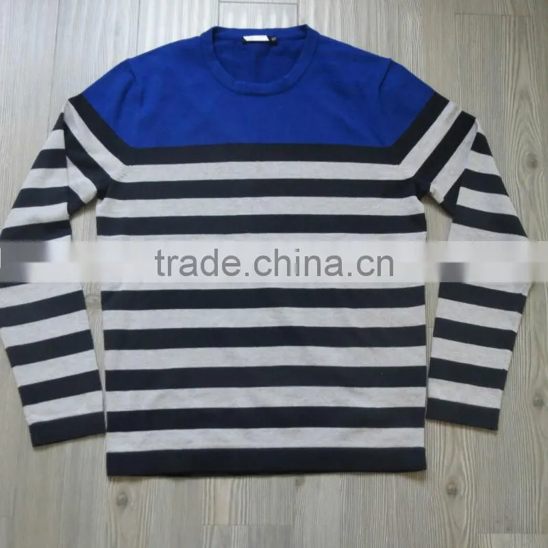 Three colors pullover casual men knitted sweater men