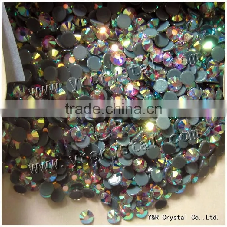 Strong glue hotfix rhinestone flat back round hot fix rhinestone