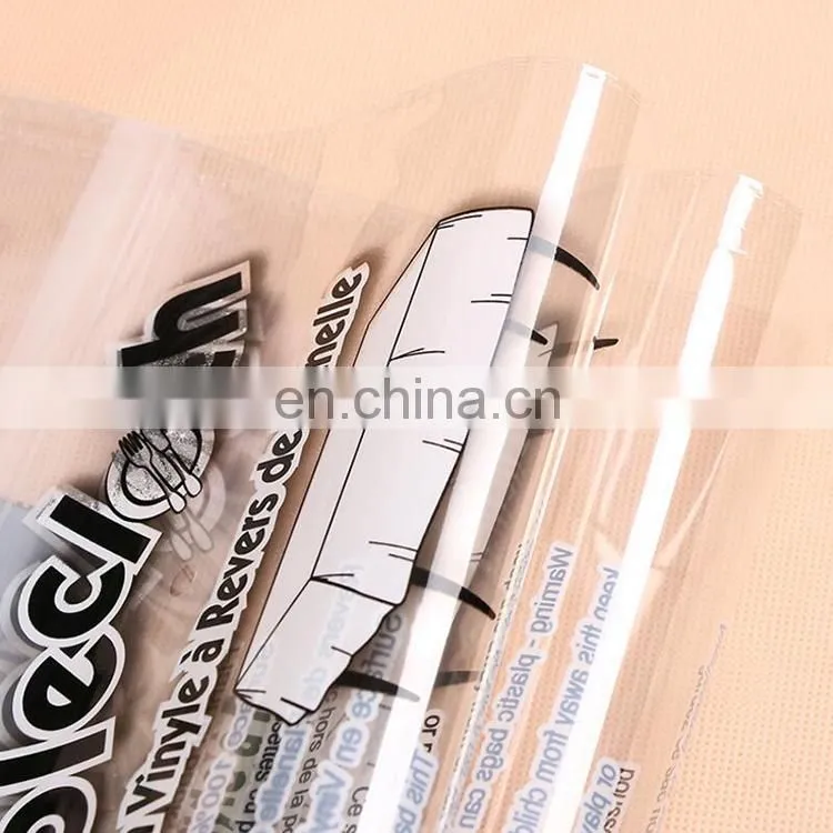 High quality clear opp bag with adhesive strip opp bag for tablecloth cpp/opp bag with customized printing
