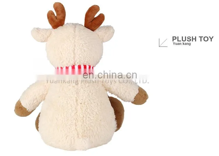 Korean Design Custom Cute Plush Animated Christmas Promotion Gift Stuffed Animal Soft Reindeer Toys