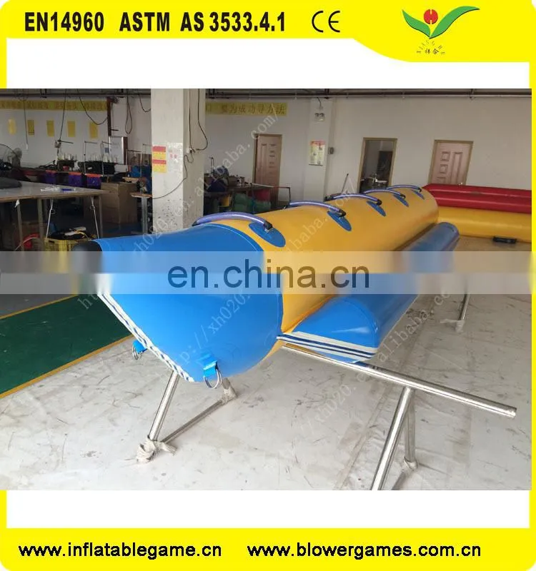 China factory water game inflatable banana raft float 5 people