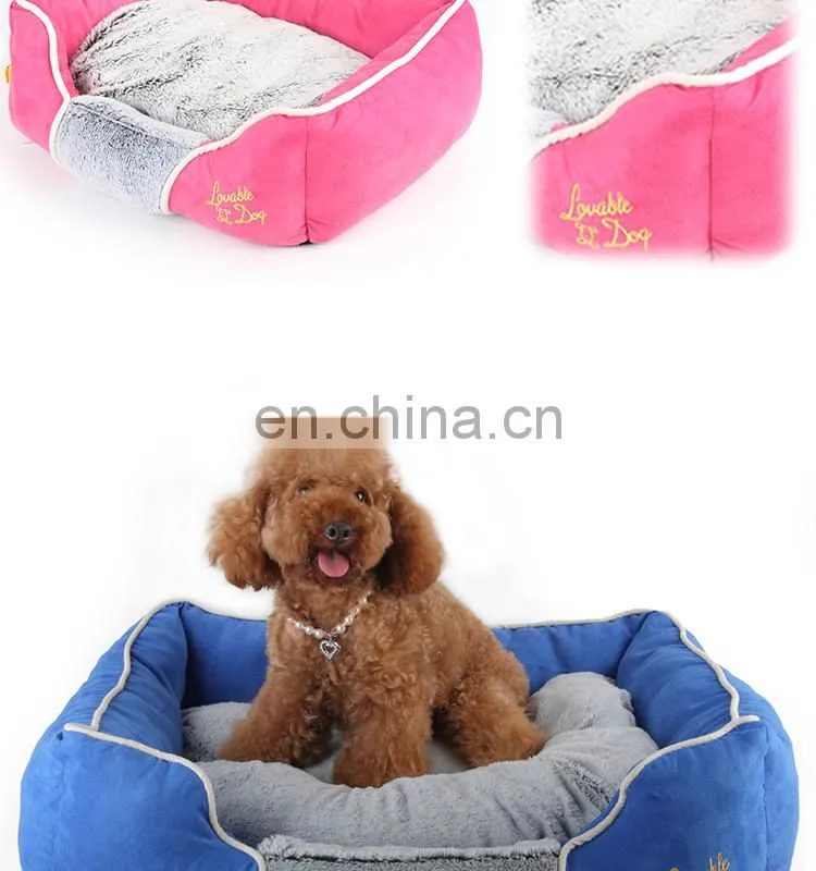 2014 Fur series rectangle pet bed, dog sleeping pad, 100% PP cotton