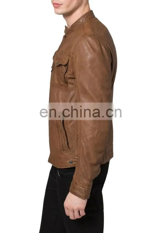 Soft smooth lamb skin leather jackets