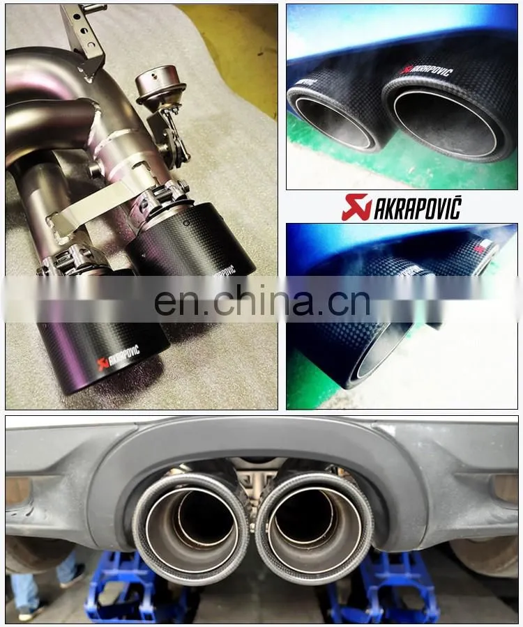Carbon Fiber Akrapovic exhaust tip car part universal tip