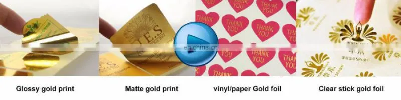 custom logo waterproof label printing clear/transparent sticker