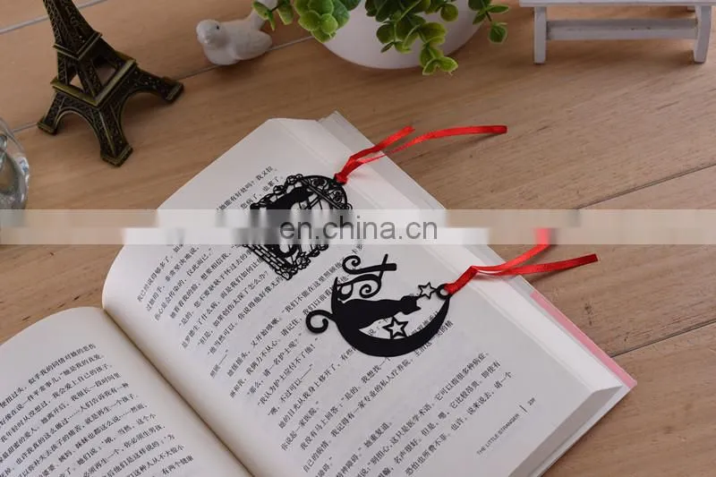 china supplier wedding souvenier cute cat metal bookmark for books custom lovely inspirational bookmark
