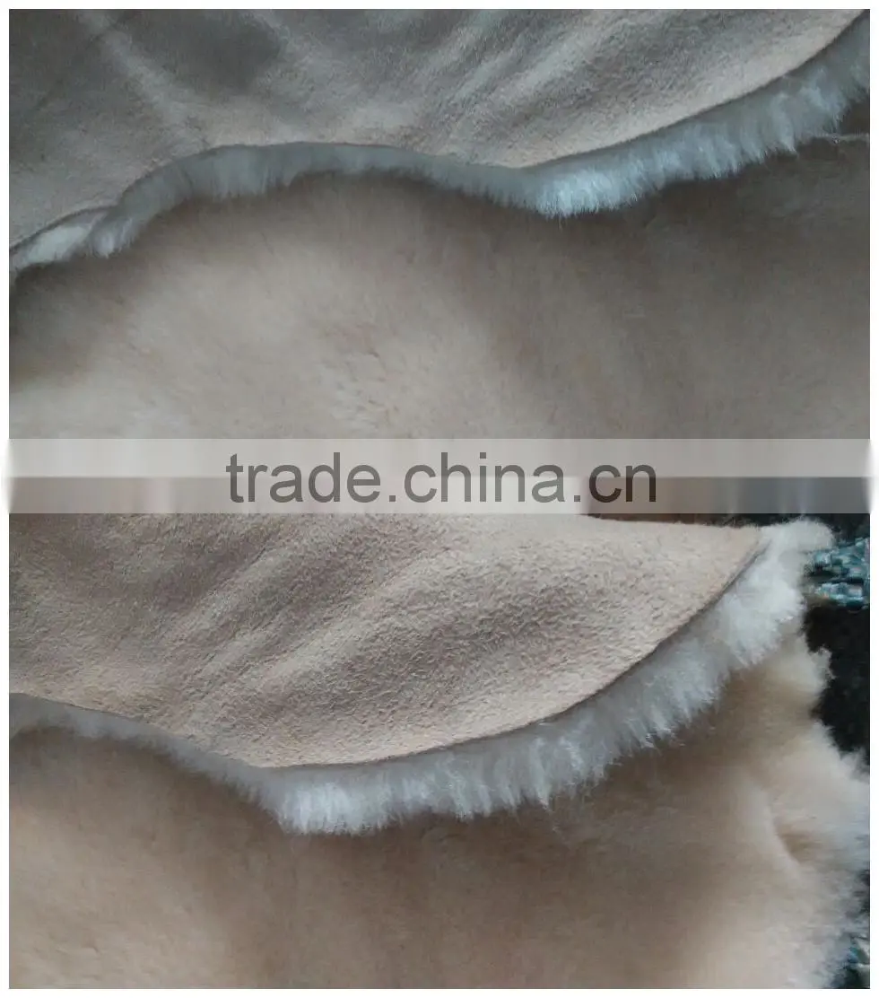 2015 hot sale black sheepskin double face lining