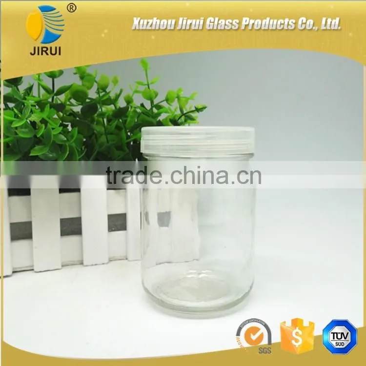 250ml tissue culture glass jar with plastic cap/ lids for plant