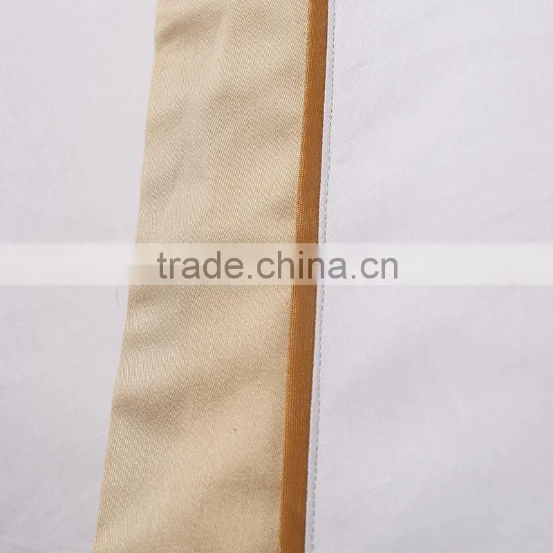Luxury white and golden 800 thread count 100% cotton musical notes embroidery bedding set