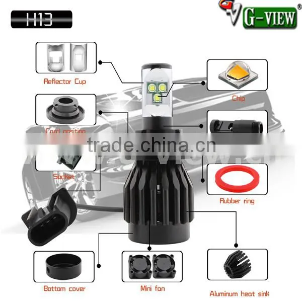 2015 superbright auto headlight h13 led, 9004 9007 h13 Led headlight 4000lm