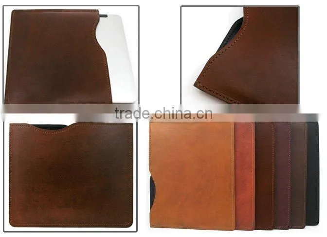 supply newest style leather case for ipad2 and soft calf leather case for Ipad3