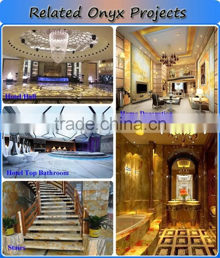 Popular Wall Setting Natural Cream Onyx Marble Plate