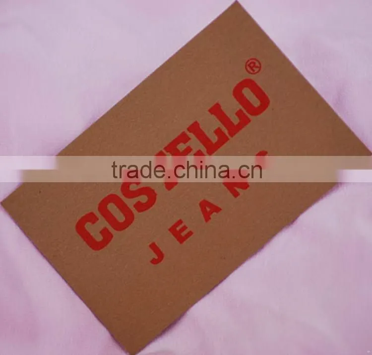 Best price competitive jeans leather patches printed