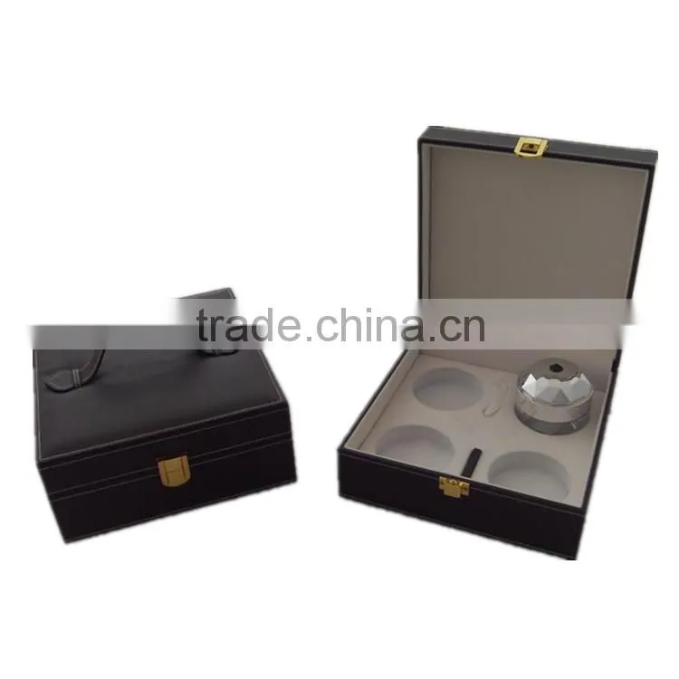 Stitched Leather Handle Bath Salt Gift Packing Box