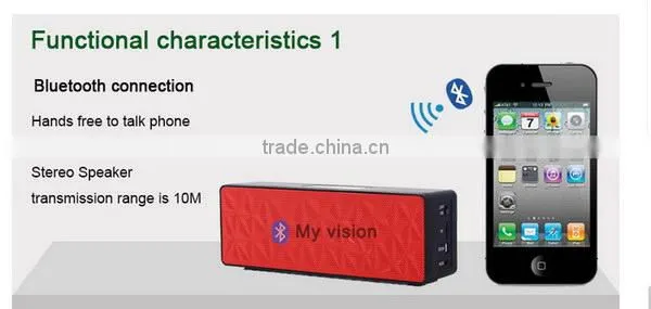 2014 new coming portable amplified bluetooth speaker