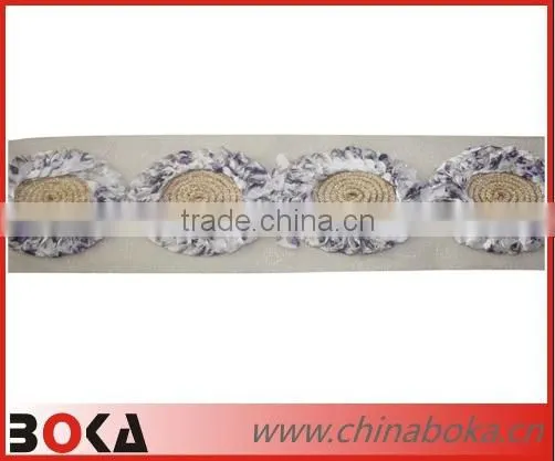 Fashion iron metallic lace trim new design