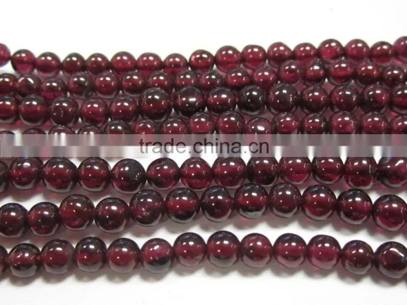 Garnet Round Beads