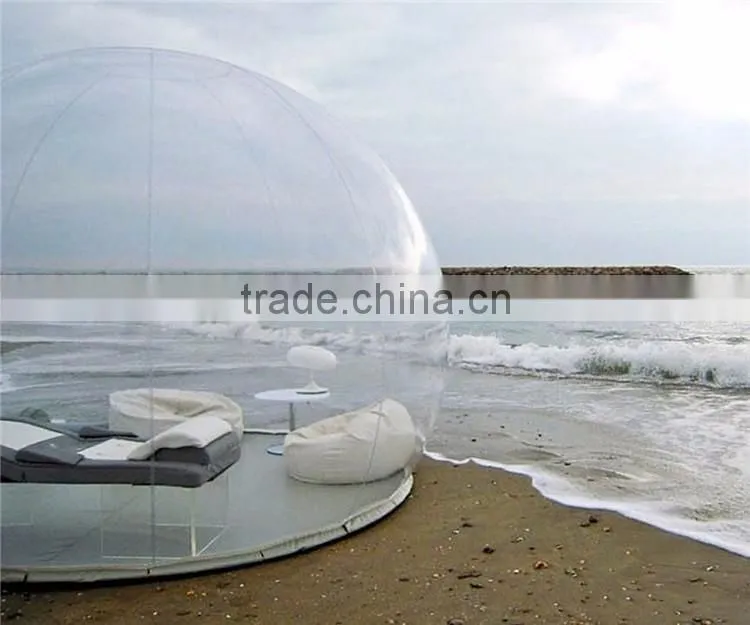 Outdoor Single Tunnel Inflatable Beach Tent Round Inflatable Transparent Tent House Spherical Inflatable Camping Tent
