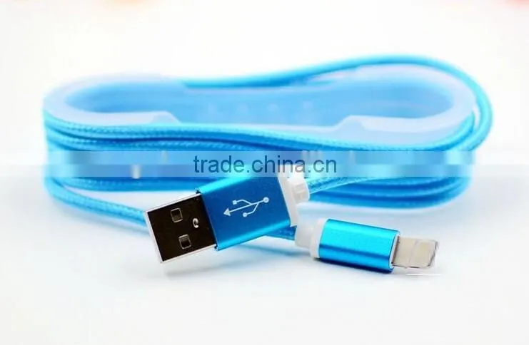 Nylon Braided USB Charging Data Cable data syne cable for Iphone