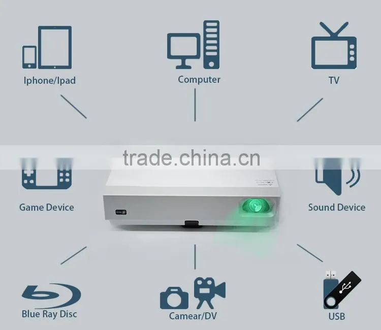 Hot-sale fashionable dlp 3d laser projector 3000lumens short throw projector wxga 1280x800 proyector wxga