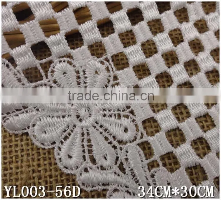 Factory Cheap 34cm*30cm Water Suloble Floral Nylon New arrival latest design Latest embroidery long V sexy neck collar for women