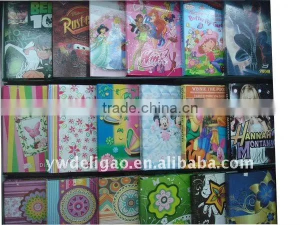 Flower Printed Paper Wrapping Ring Binder Desktop File Folder for Office Stationery Cardboard A4 or FC Size