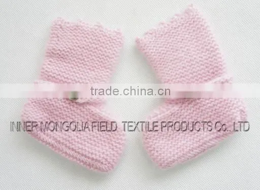 100% Pure Cashmere Multi-color Hand Crochet Baby Socks Gift