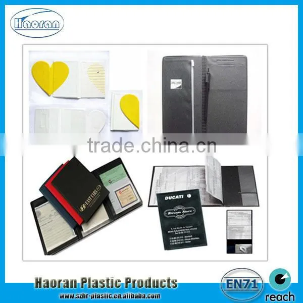 New PVC car plastic document holder, car registration wallet