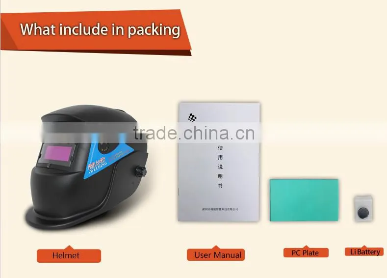 Riland 2015 Protective High Quality Custom Auto Darkening Filter Welding Mask ANSI Z87.1