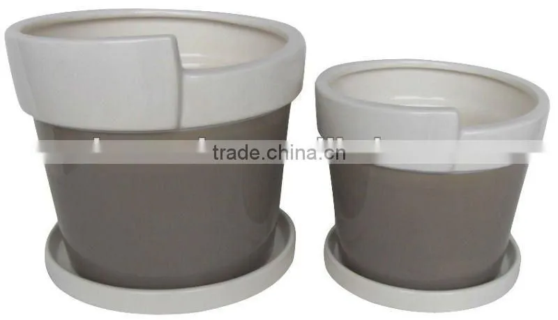 ceramic new pot 2 color mixed