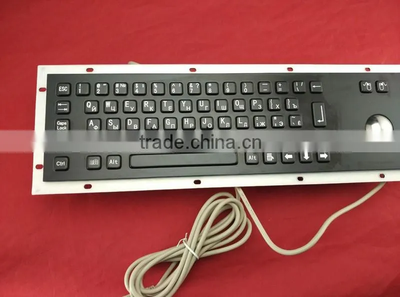 Russian IP65 stainless steel waterproof usb metal keyboard
